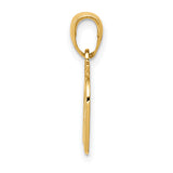 10k Yellow Gold Pendant with Apple and New York City Skyline Cutout, Urban Manhattan Theme