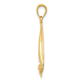 10k Yellow Gold Sailboat Pendant, Nautical Maritime Design Charm for Men or Women