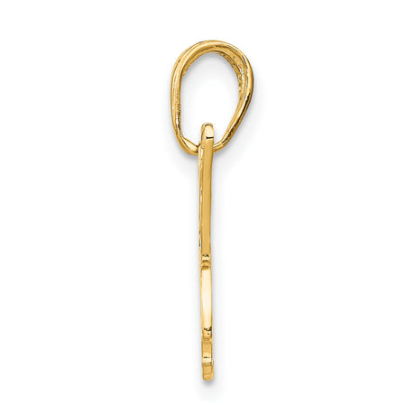 10k Yellow Gold Butterfly Pendant with Openwork Design, Nature-Inspired Charm for Women