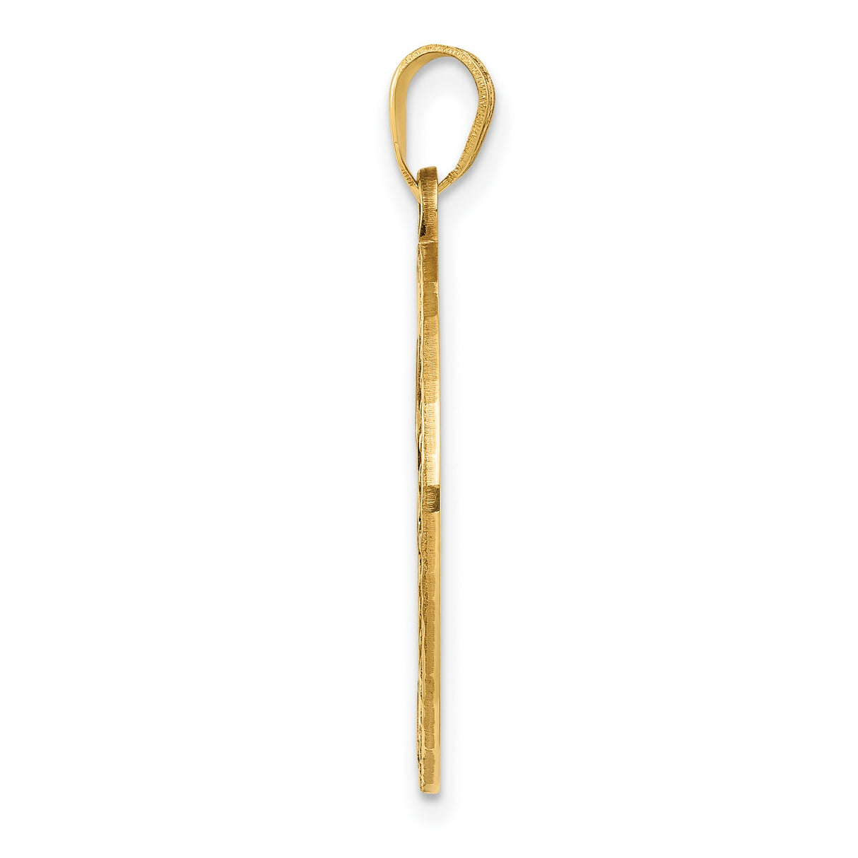 10k Yellow Gold Tree of Life Pendant with Openwork Design and Textured Border for Women