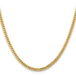 10K Yellow Gold 3.5 mm Polished Chain Necklace, Solid