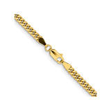 10K Yellow Gold 3.5 mm Polished Chain Necklace, Solid alternate angle