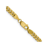 10K Yellow Gold 4.25 mm Polished Chain Necklace, Solid alternate angle