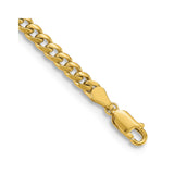 10K Yellow Gold 4.25 mm Polished Chain Bracelet, Solid alternate angle