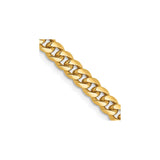 10K Yellow Gold 4.25 mm Polished Chain Necklace, Solid detail view