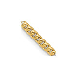 10K Yellow Gold 4.3 mm Polished Chain Necklace, Solid detail view