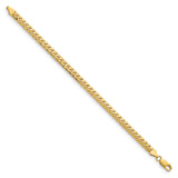 10K Yellow Gold 5.5 mm Polished Chain Bracelet, Solid