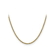 10K Yellow Gold 2.25 mm Rope Chain Necklace, Polished
