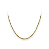 10K Yellow Gold 2.25 mm Rope Chain Necklace, Polished