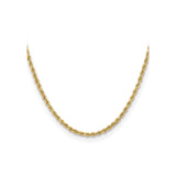 10K Yellow Gold 3 mm Rope Chain Necklace, Polished