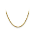 10K Yellow Gold 3.5 mm Rope Chain Necklace, Polished
