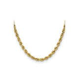 10K Yellow Gold 4.9 mm Rope Chain Necklace, Polished