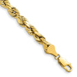 10K Yellow Gold 5.5 mm Rope Chain Anklet, Polished