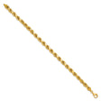 10K Yellow Gold 6.5 mm Rope Chain Anklet, Polished