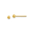 Stainless Steel Ball Stud Earrings, Polished Gold Sphere, Minimalist Unisex Style