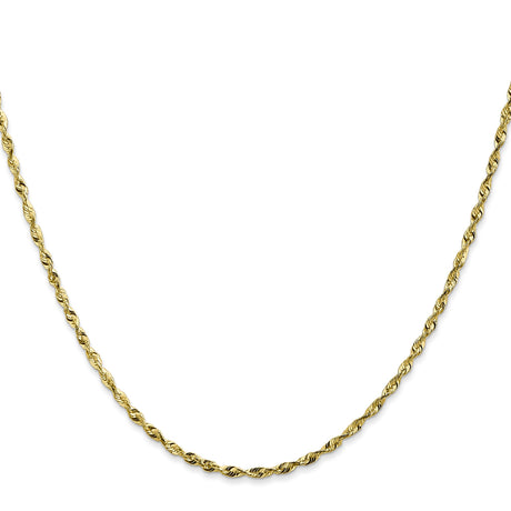10K Yellow Gold 1.8 mm Rope Chain Necklace, Polished