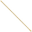 10K Yellow Gold 2.5 mm Rope Chain Bracelet, Polished