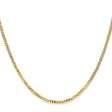 10K Yellow Gold 2.2 mm Curb Chain Necklace, Polished