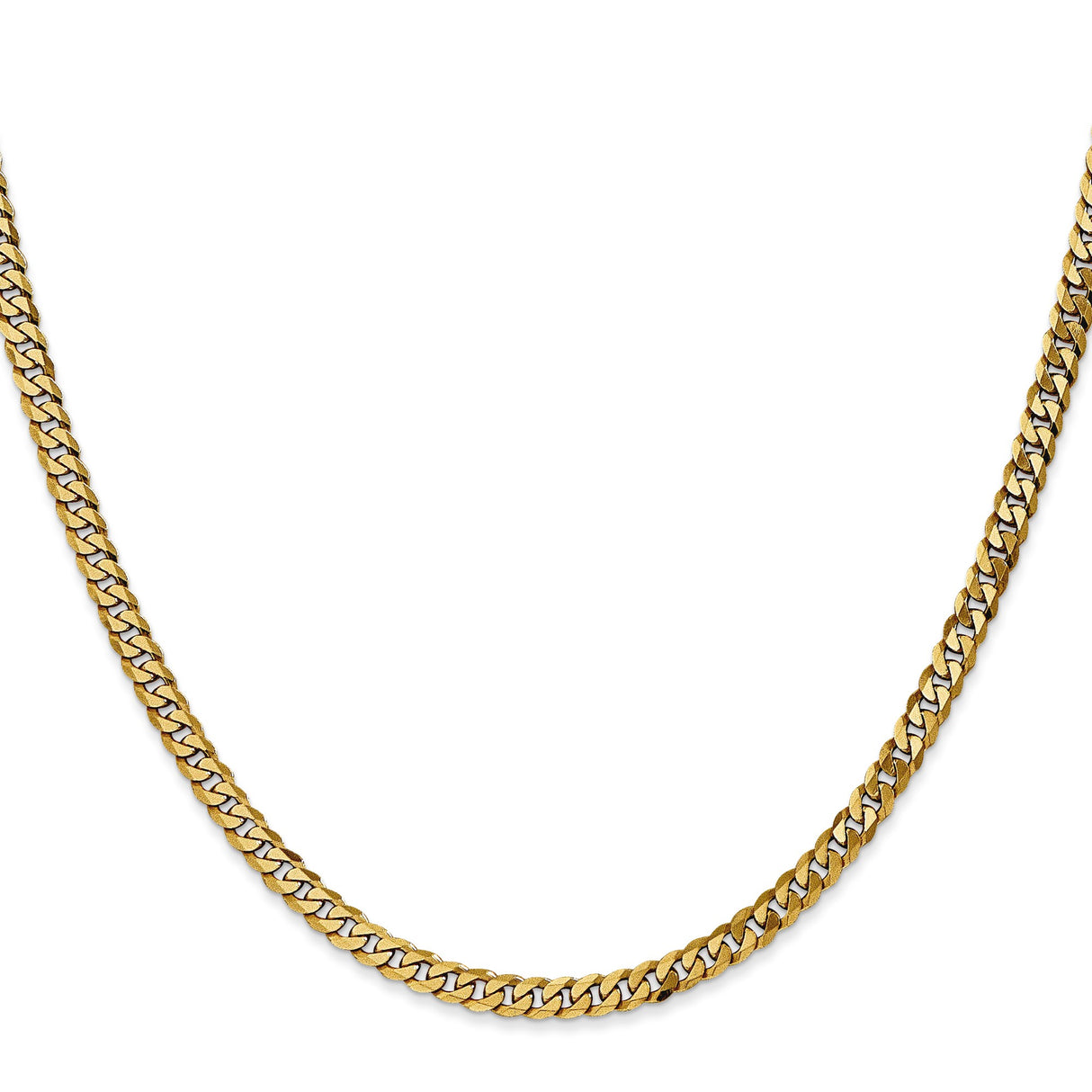 10K Yellow Gold 3.9 mm Curb Chain Necklace, Polished