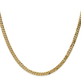 10K Yellow Gold 3.9 mm Curb Chain Necklace, Polished