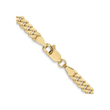 10K Yellow Gold 3.9 mm Curb Chain Necklace, Polished alternate angle
