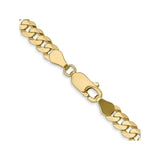 10K Yellow Gold 4.75 mm Curb Chain Necklace, Polished alternate angle