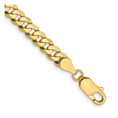 10K Yellow Gold 4.75 mm Curb Chain Bracelet, Polished