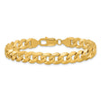 10K Yellow Gold 8.25 mm Curb Chain Anklet, Polished