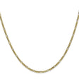 10K Yellow Gold 1.75 mm Figaro Chain Necklace, Polished