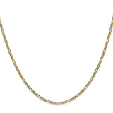 10K Yellow Gold 1.75 mm Figaro Chain Necklace, Polished
