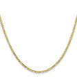 10K Yellow Gold 2.2 mm Figaro Chain Necklace, Polished