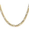 10K Yellow Gold 4.75 mm Figaro Chain Necklace, Polished