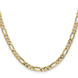 10K Yellow Gold 4.75 mm Figaro Chain Necklace, Polished