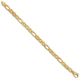10K Yellow Gold 6.5 mm Polished Chain Bracelet, Solid