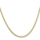 10K Yellow Gold 1.3 mm Franco Chain Necklace, Polished