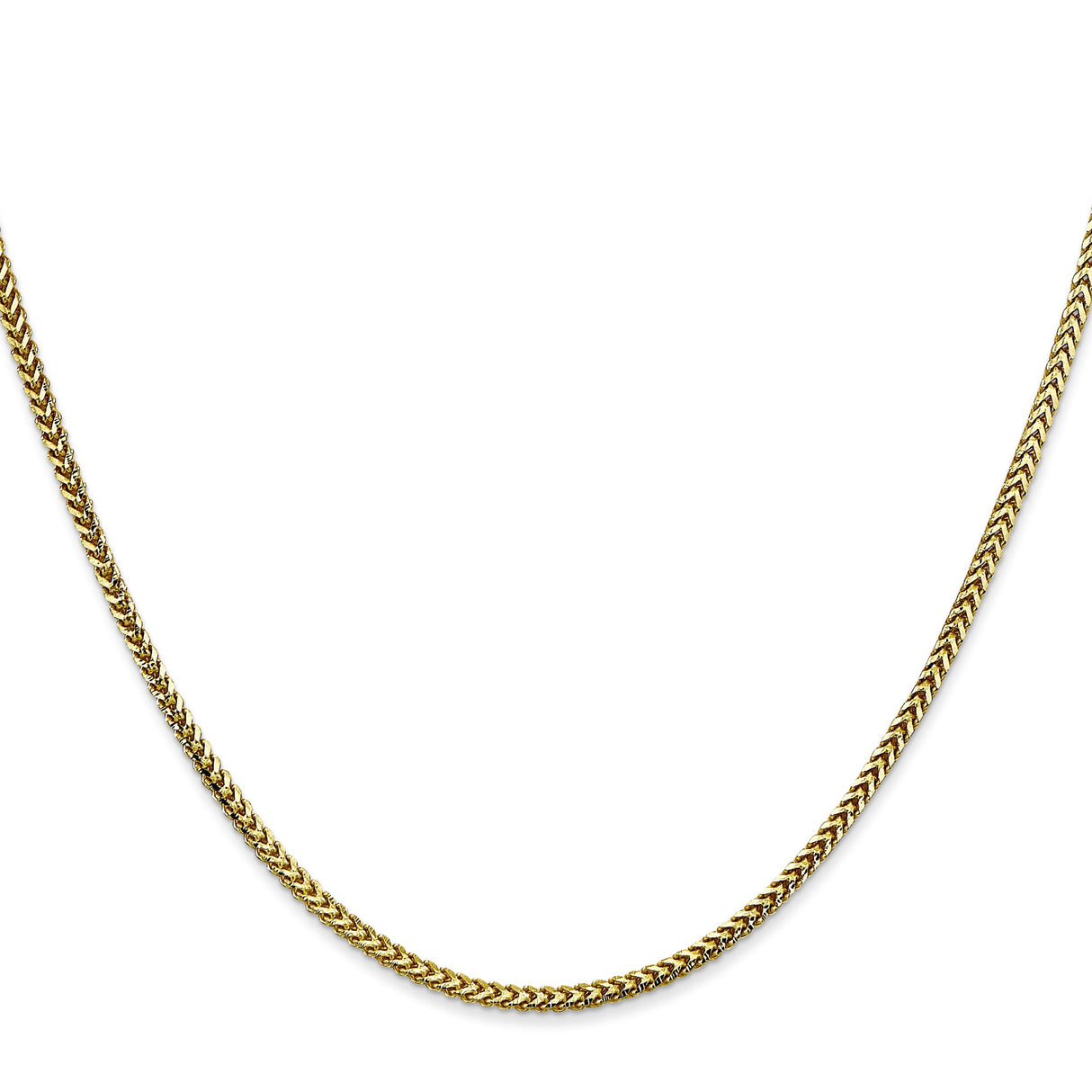 10K Yellow Gold 1.5 mm Franco Chain Necklace, Polished