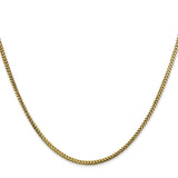 10K Yellow Gold 1.5 mm Franco Chain Necklace, Polished