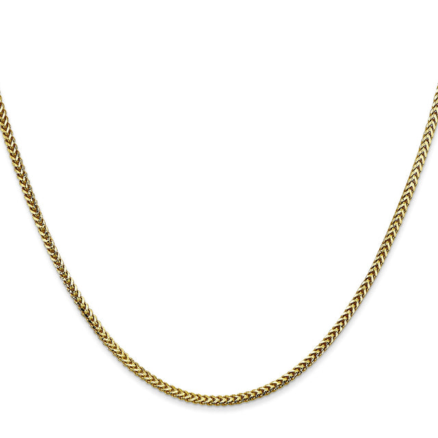 10K Yellow Gold 1.5 mm Franco Chain Necklace, Polished