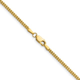 10K Yellow Gold 1.5 mm Franco Chain Necklace, Polished alternate angle