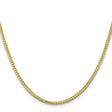 10K Yellow Gold 2 mm Franco Chain Necklace, Polished