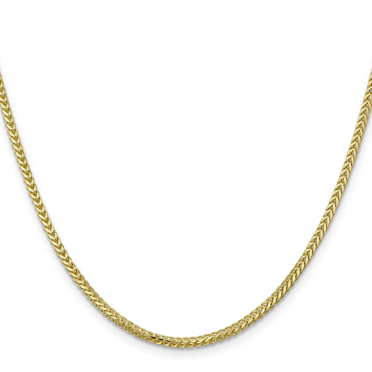 10K Yellow Gold 2 mm Franco Chain Necklace, Polished