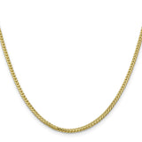 10K Yellow Gold 2 mm Franco Chain Necklace, Polished