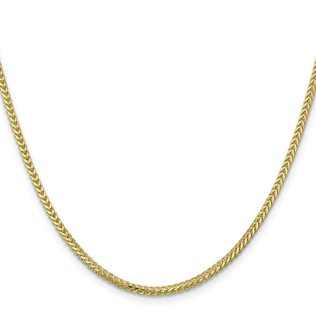 10K Yellow Gold 2 mm Franco Chain Necklace, Polished