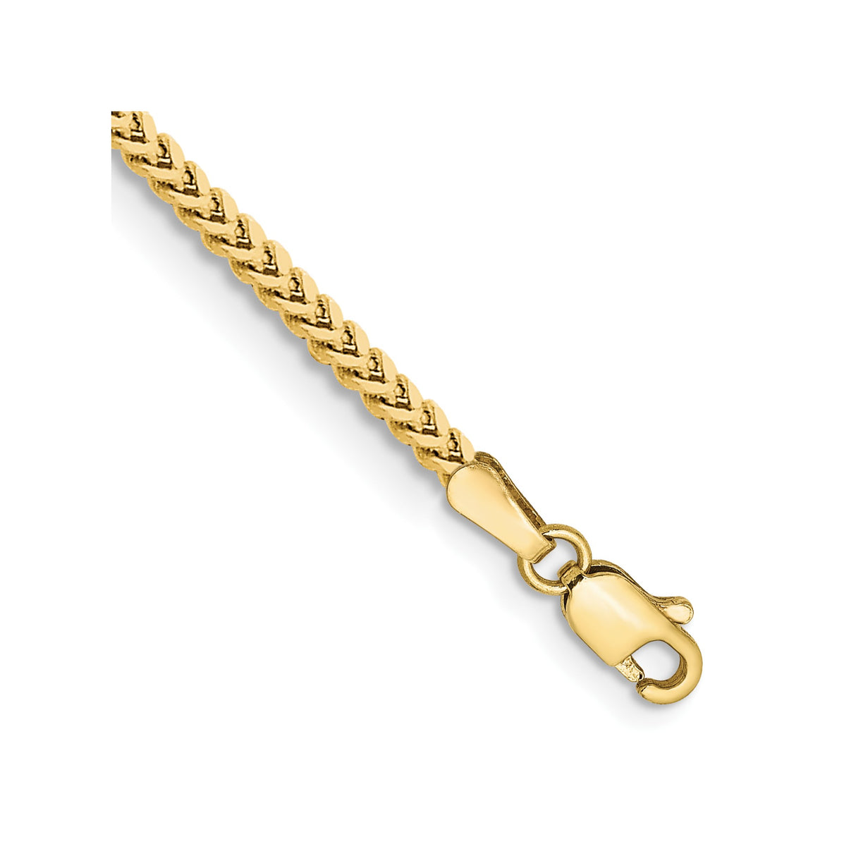 10K Yellow Gold 2 mm Franco Chain Bracelet, Polished
