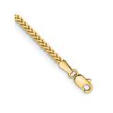 10K Yellow Gold 2 mm Franco Chain Bracelet, Polished