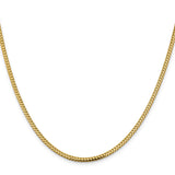 10K Yellow Gold 2.3 mm Franco Chain Necklace, Polished
