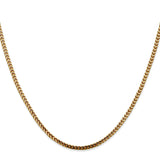 10K Yellow Gold 2.5 mm Franco Chain Necklace, Polished