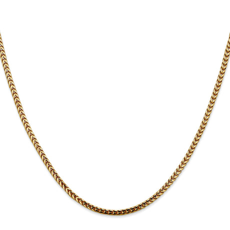 10K Yellow Gold 2.5 mm Franco Chain Necklace, Polished