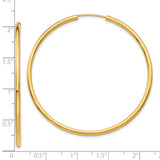 10k Yellow Gold Hoop Earrings, Classic Lightweight Polished Design with Seamless Closure