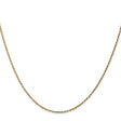 10K Yellow Gold 1.15 mm Rope Chain Necklace, Polished
